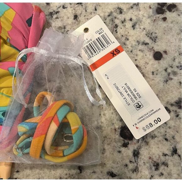 Anne Cole - Twist Front Bandeaukini Swim Top Multi - Picture 5 of 6